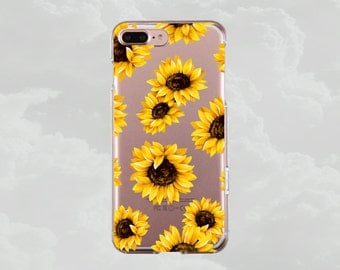 Sunflowers.iPhone 7 case.iPhone 7 Plus case.iPhone 6s case.iPhone 6s Plus case.iPhone 6 case.iPhone 6Plus.Clear iPhone case.Floral case.Cute