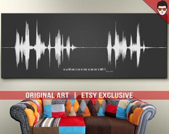 Barack Obama "We did not come to fear the future, we came here to shape it." Canvas Wall Art. Original Large Art. Unique Sound Art | Sale