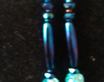 earrings, fashion jewelry, blue, dangles, drops one of a kind
