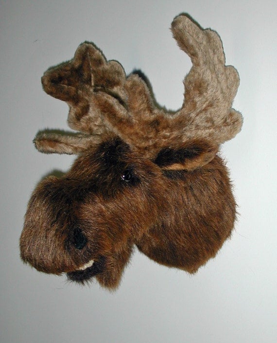 Plush Moose Head Mitch Large Wall Mount