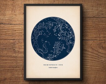 Astronomy Print Set Of 3 Star Map Print Star Chart By BarbaryBay