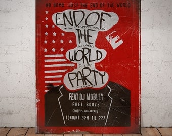 Mr Robot Poster, End of the World poster, Mr Robot fan gift, Fsociety, evilcorp, gift for him, elliot alderson hacker, mr robot print, ecorp