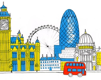 London Silkscreen Print