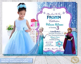 Frozen Invitation.Frozen Party Theme.Frozen Birthday Invitation.Frozen Photo Invitation.Frozen Party.Frozen.Frozen Party Supplies.Invite,