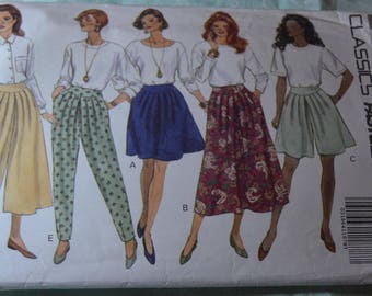 Butterick 5810 Misses / Misses Skirt Split Skirt and Pants Sewing Pattern - UNCUT - Size 12 14 16