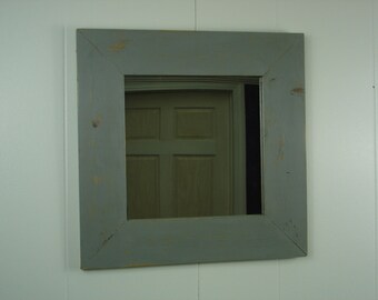 Reclaimed Wooden Mirror, Wall Mirror, Rustic Wood Mirror, Hanging Mirror, Small Framed Mirror