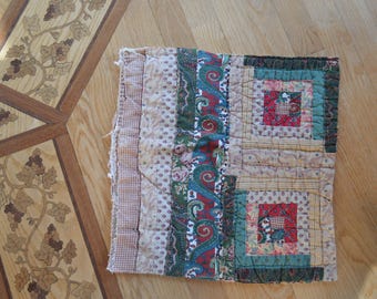 Farmhouse, rustic, primitive, country, cottage chic, shabby chic, vintage log cabin quilt cutter piece