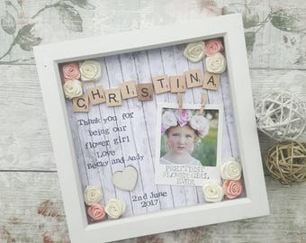 Flower Girl Frame, Flower Girl Gift, Bridesmaid Gift, Present For Flower Girl, Bridesmaid Present, Wedding Gifts, Bridal Party Gifts.