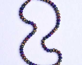 Lesbian and Gay Pride Necklace, Rainbow Necklace, LGBTQ Pride, LGBTQ Necklace, Gay Pride Colors, Gay Pride Flag, USA, Canada, Handmade