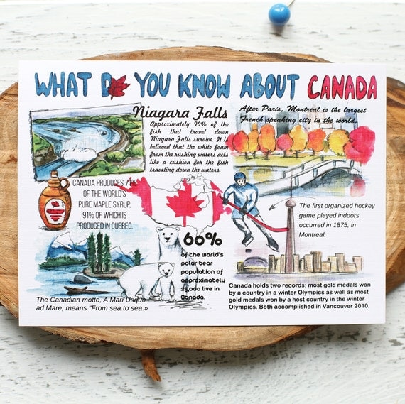 Postcard "What do you know about  Canada"