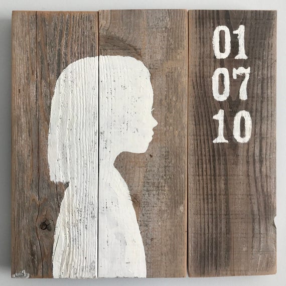 Custom Cameo Silhouette Wooden Sign