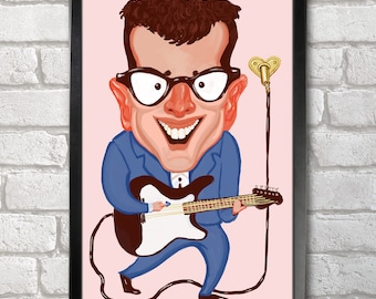 Buddy Holly Poster Print A3+ 13 x 19 in - 33 x 48 cm Buy 2 get 1 FREE