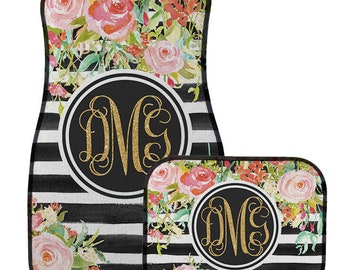 Monogram Car Mats, Personalized Carmats, Custom Car Mats, Vehicle Mats, 16 Monogram Options