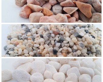 1/2 lb - 1 lb Natural Stones and Pea Gravel for Bonsai Terrarium Succulent Air Plant Crafts DIY Decorative Rocks Garden Accessories