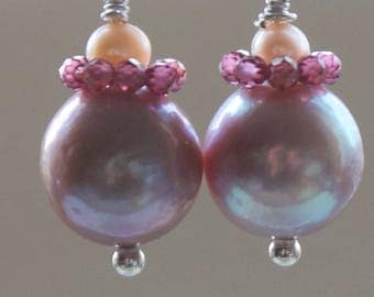 Pearl Earrings "Lavender"
