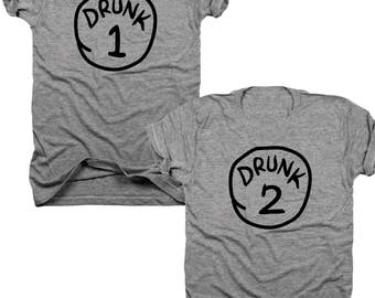 2-Pack Drink 1, Drunk 2 t-shirt set (B039)