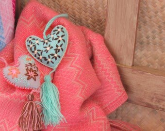 pink mexican rebozo | rebozos de artesania mexicana | shawl, scarf, baby wrap, carrier | mexikaner schal | mexique écharpe |