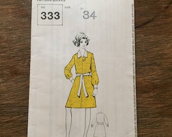 1960 Dress - Pattern No.333. Bust size 34"