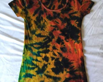 tie dye longshirt or short dress M