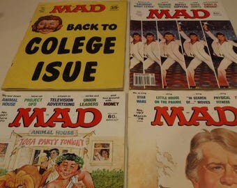 MAD Magazines, set of 4, Dec. 1969 plus 3 1978-79 issues humor comics