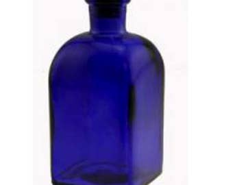 8.5 oz Cobalt Blue Rectangle Glass Bottle for Reed Diffuser