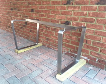 METAL TABLE LEGS - chrome table legs/ base. Industrial / modern design. Metal furniture. Coffee table.