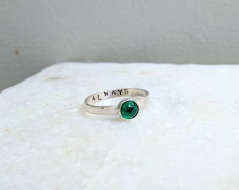 Harry Potter Always Ring. Slytherin Ring. Severus Snape Always Promise Ring. Gifts for Potterheads. Nerdy Promise Ring.
