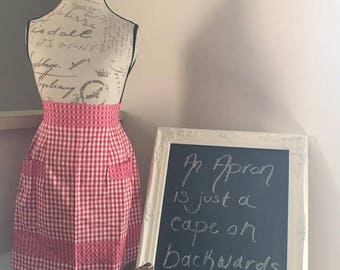 Adorable Red Stitched Apron