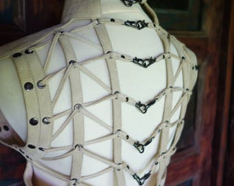 Cream Linen Reversed Vest