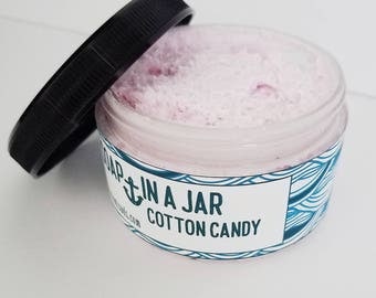 Cotton Candy (4,25 oz. jar) Soap In A Jar (Fluffy Whipp) (Vegan)