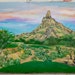 Original Landscape painting Desert Golf course on canvas 48x36