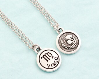 Silver Virgo Necklace - Personalized Zodiac Necklace - Virgo Zodiac Jewelry - Birthday Gift - Astrology Pendant - Gift For Daughter