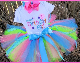 1yrs, Ready to Ship, 1st Birthday, Im The Birthday Girl, Party Outfit, Tutu Set,