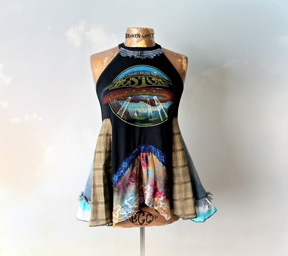 Rock Band Clothing Black DIY TShirt Fit Flare Tank