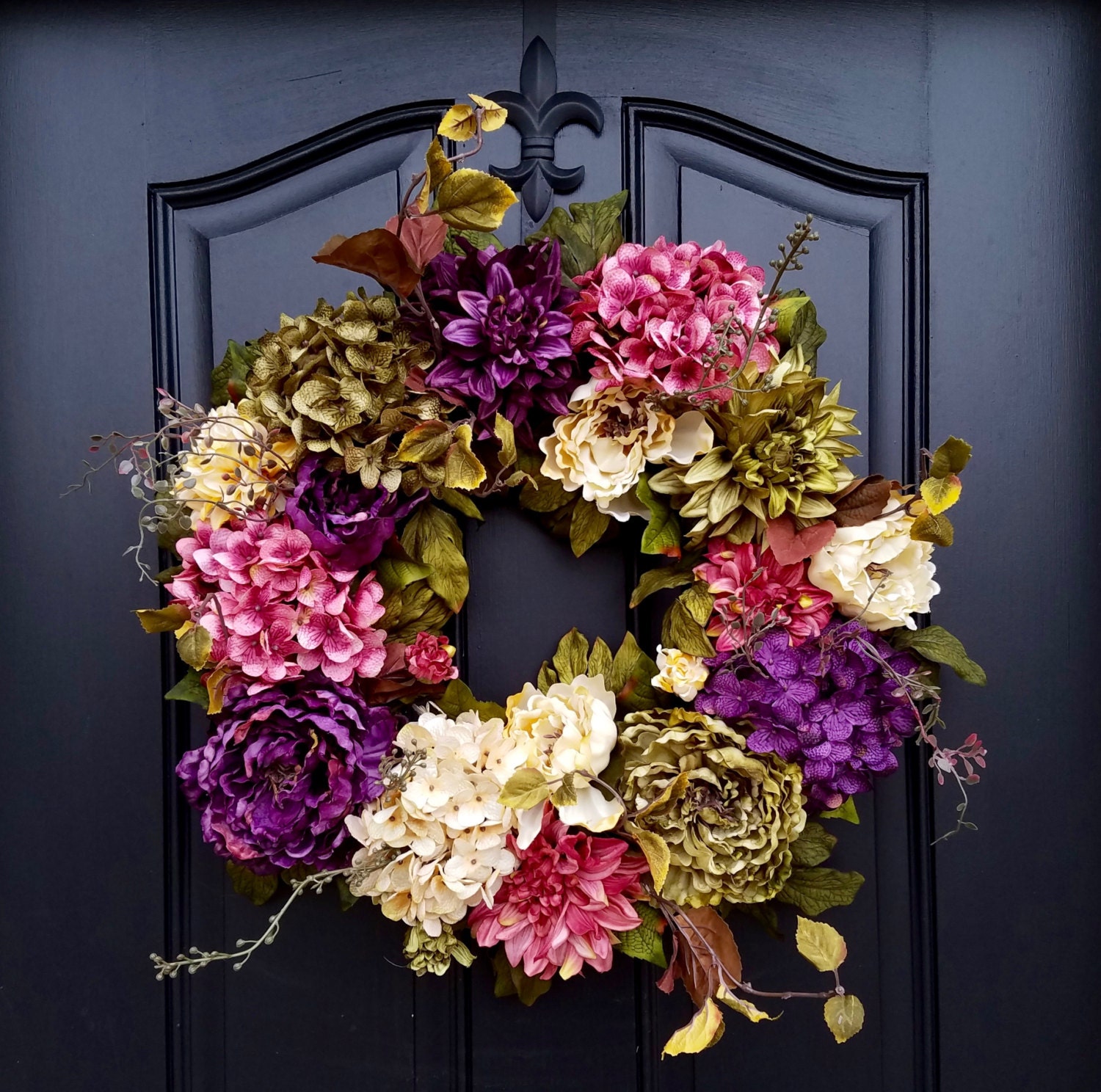 Front Porch Wreaths Hydrangea Wreaths Spring Door Wreaths