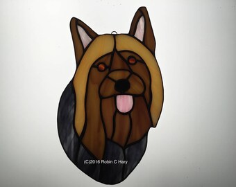 Stained Glass Bernese Mountain Dog Suncatcher