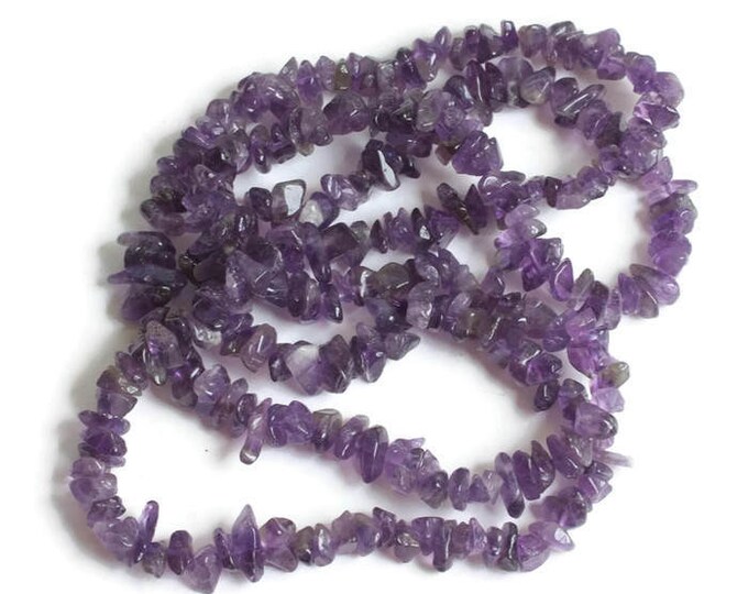 Amethyst Nugget Necklace Over the Head Style Vintage