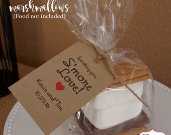 Smores Wedding Favor Tags, Smores Kit, Smores Favors, Rustic Favor tags Party Favor Tags Wedding Favor Smore Kits, Bridal Shower Smores