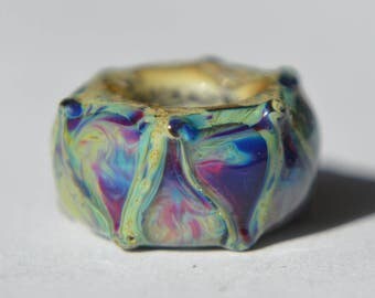 SALE - Unique Handmade Lampwork Glass European Charm Bead - SRA - Fits all charm bracelets - Silver Core Options