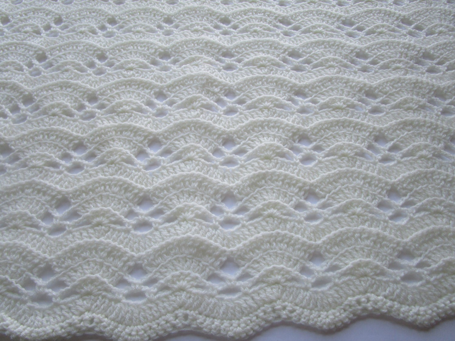 Crochet Blanket Pattern Large Fan Stitch Crochet Afghan