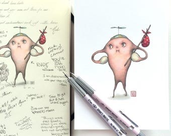 Dumb Uterus - Write Your Own Insults! - Autograph Print 5 x 7 Mini Art Print by Mab Graves - unframed