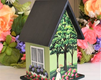 Decorative Hand Painted Birdhouse to Match Real Home