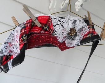 Hippie Headband, Boho Headband, Handmade Fabric Headband, Patchwork Headband,Frayed edges