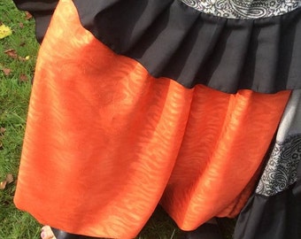Harem pants, belly dance pants, tribal pantaloons, women's pants, orange pants, bloomers