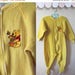 50% off KIDS SALE vintage toddler pjs - POOH footed pajamas / 5T