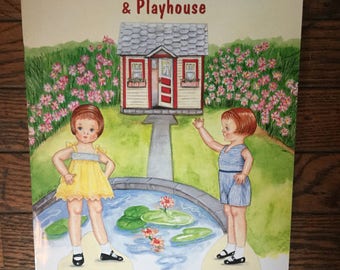 Vintage 1995 Effanbee Wee Patsy Paper Dolls & Playhouse
