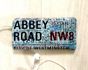 iPhone 7 Felt Case, iPhone 6/6S Case, iPhone 5/5S/5C Case - Abbey Road Street Sign Famous London Beatles Street - Soft Felt iPhone Sleeve