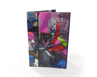 Transformers Passport Cover - Upcyced Comic in Vinyl