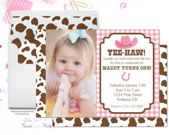 Cowgirl Birthday Invitation, Cowgirl Party Invitation, Cowgirl Party Invite, Cowgirl Birthday Invite, Girl Birthday Invitation, Western Il_570xn