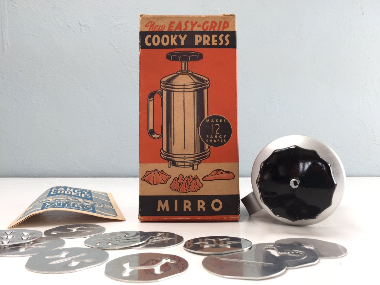 Vintage Mirro Cooky Press with Box and Instructions Cookie